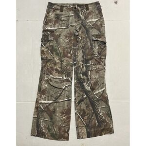 Cabela's Realtree Tree Jeans Hunting Cargo Double Knee Womens 12 Reg Camouflage